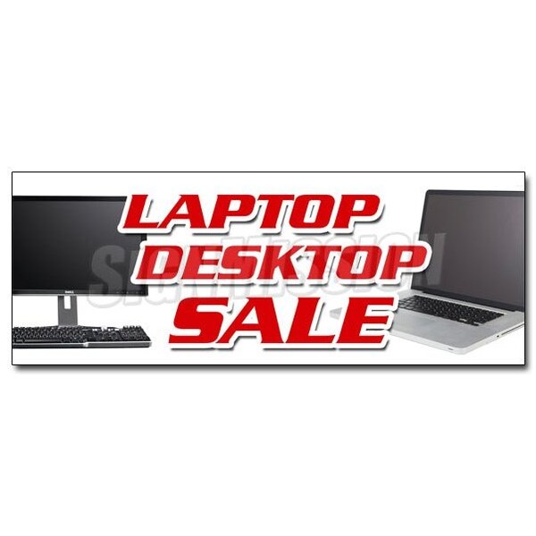 Signmission Laptop Desktop Promotional Decal Sticker, 12 in, Premium Grade Exterior Vinyl D-12 Laptop Desktop Sale - main